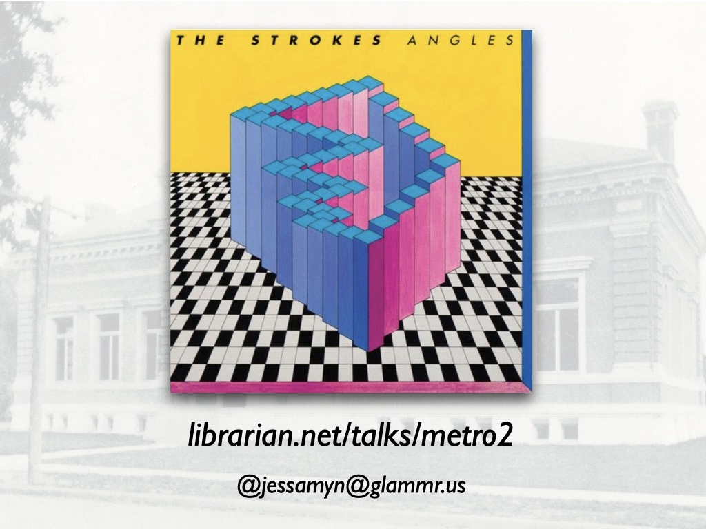 Cover of the Strokes album, Angles, a bright geometric album cover.