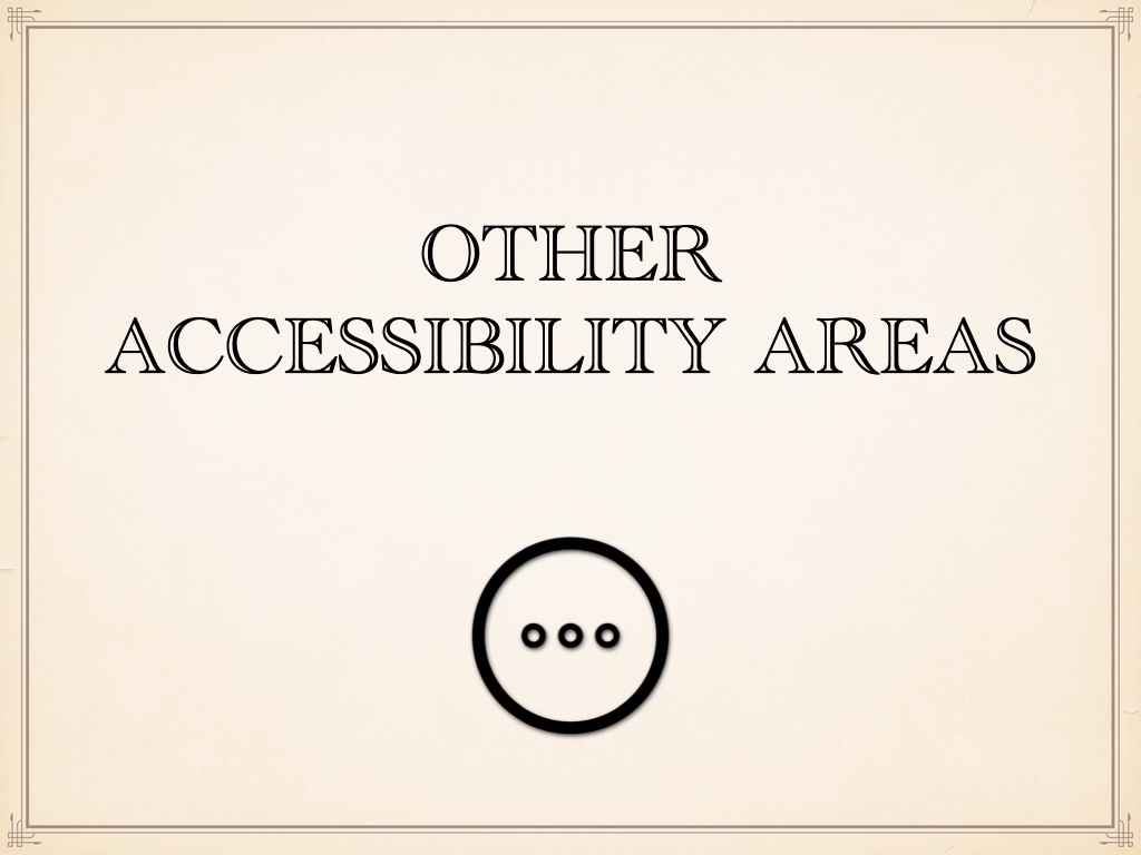 Title Card: OTHER ACCESSIBILITY AREAS